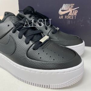 nike air force 1 black sage low